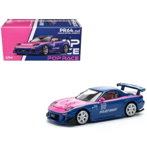 pop race mazda rx7 re amemiya widebody blue/pink